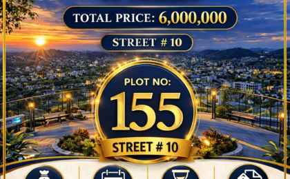Plot#155|Street#10|Park facing|Central Block