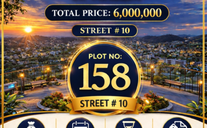 Plot#158|Street#10|Park facing|Central Block