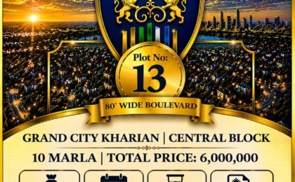 Plot#13|Street#Boulevard-Central|Central Block