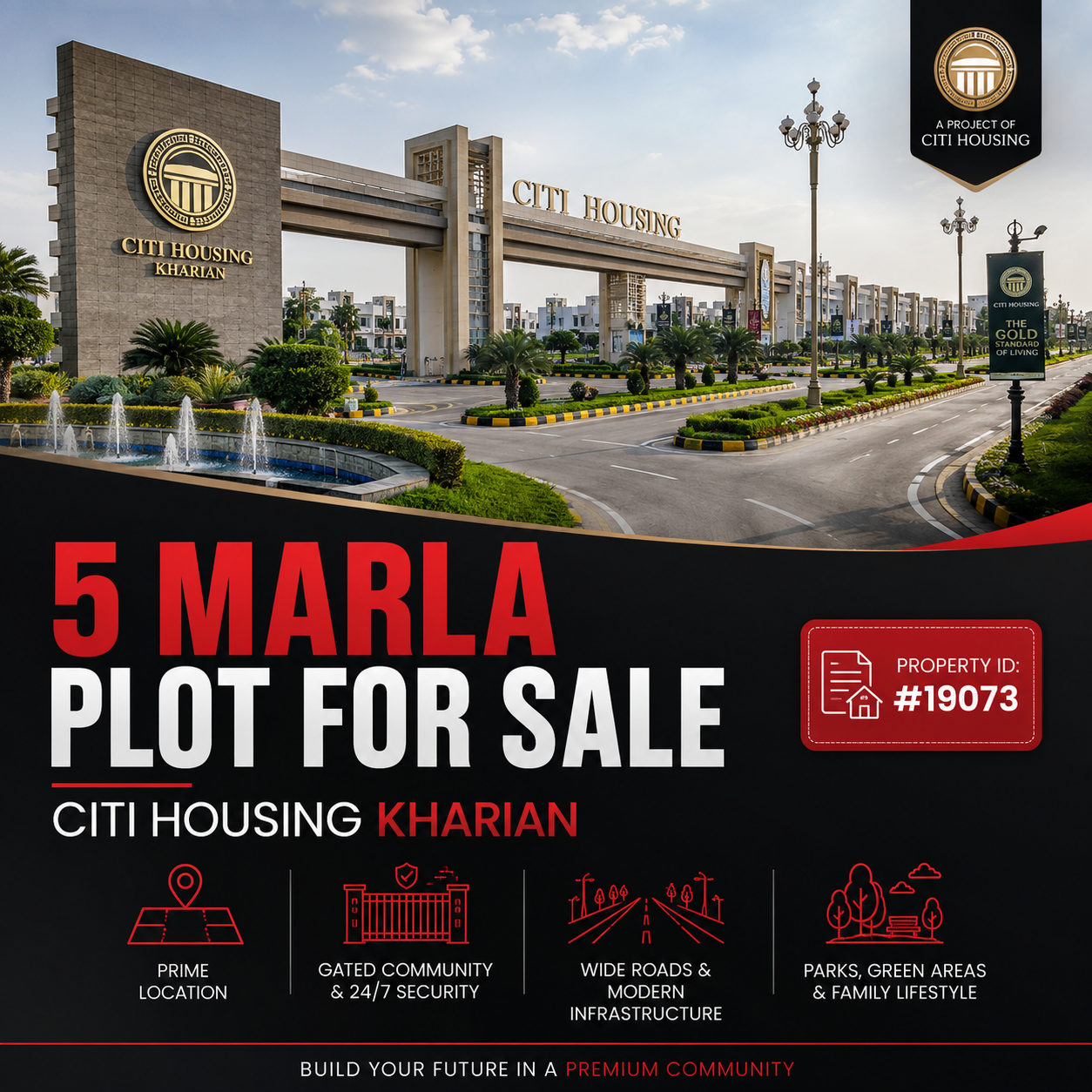5 Marla Plot for Sale in Citi Housing Kharian