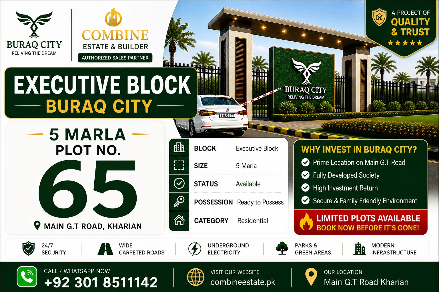 5 Marla Plot | Executive Block | Buraq City