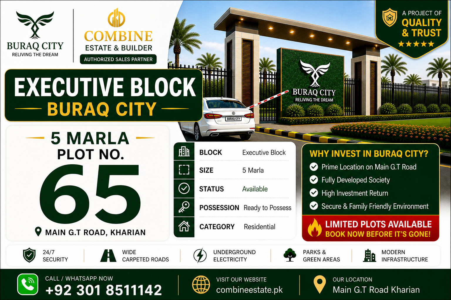 5 Marla Plot | Executive Block | Buraq City