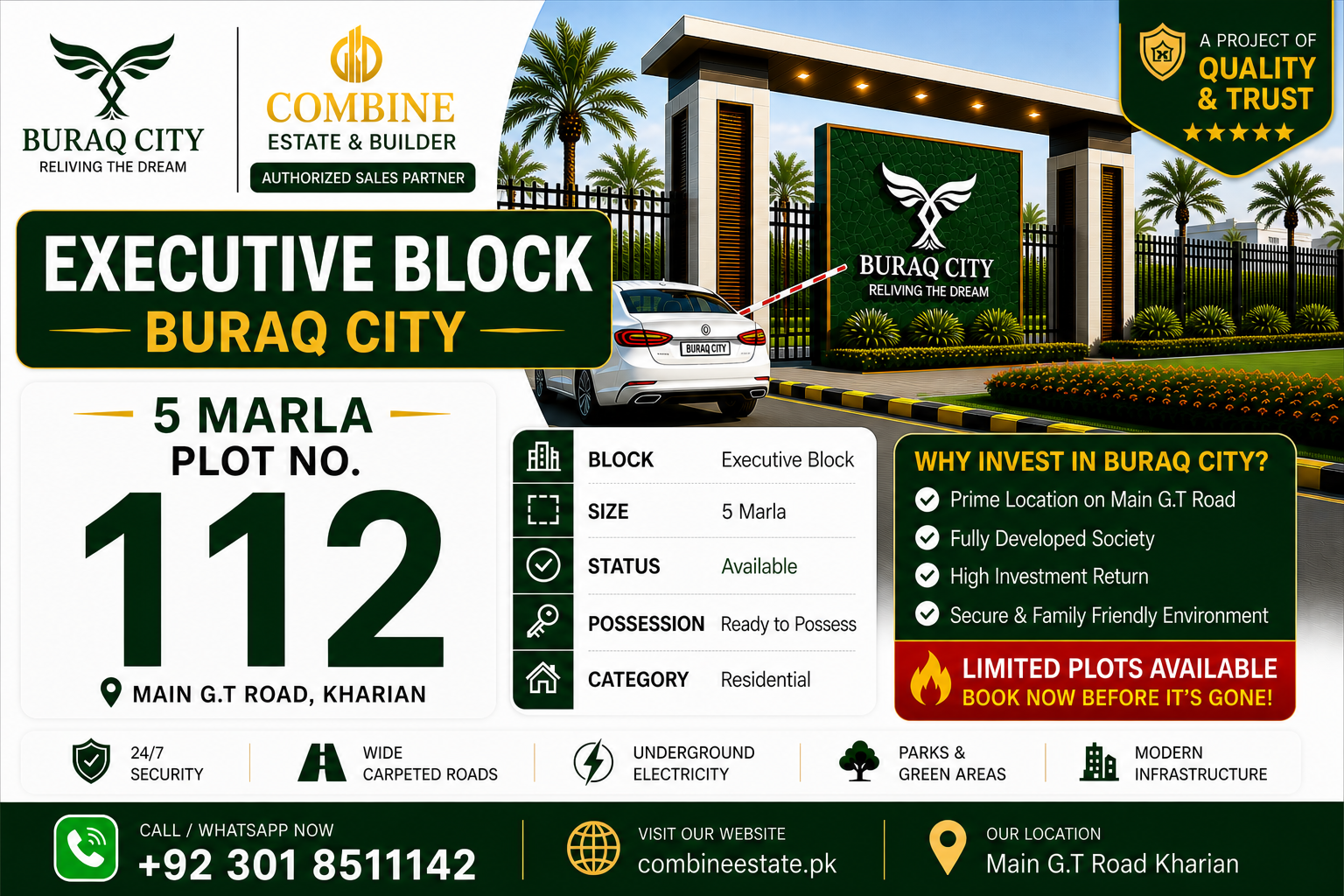 5 Marla Plot | Executive Block | Buraq City