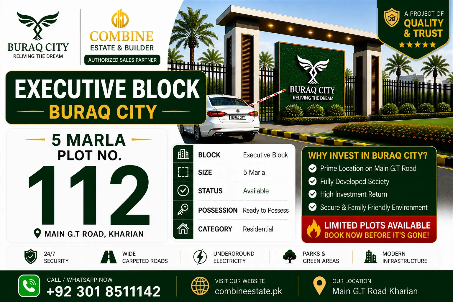 5 Marla Plot | Executive Block | Buraq City