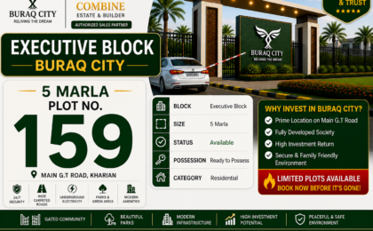 5 Marla Plot For Sale | Executive Block | Buraq City