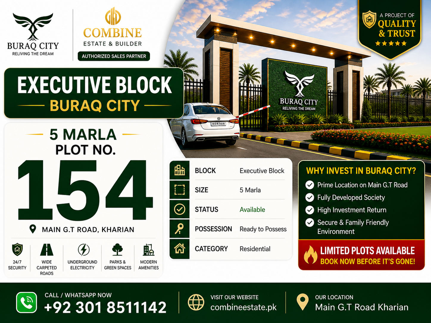 5 Marla Plot | Executive Block | Buraq City