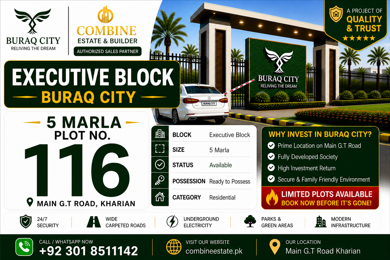 5 Marla Plot | Executive Block | Buraq City