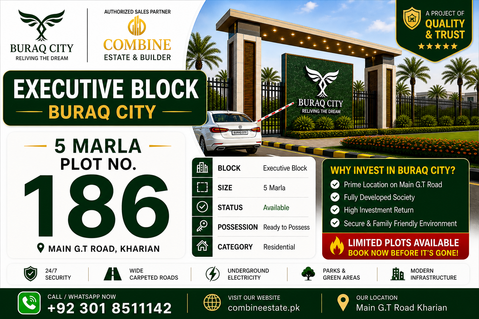 5 Marla Plot | Executive Block | Buraq City