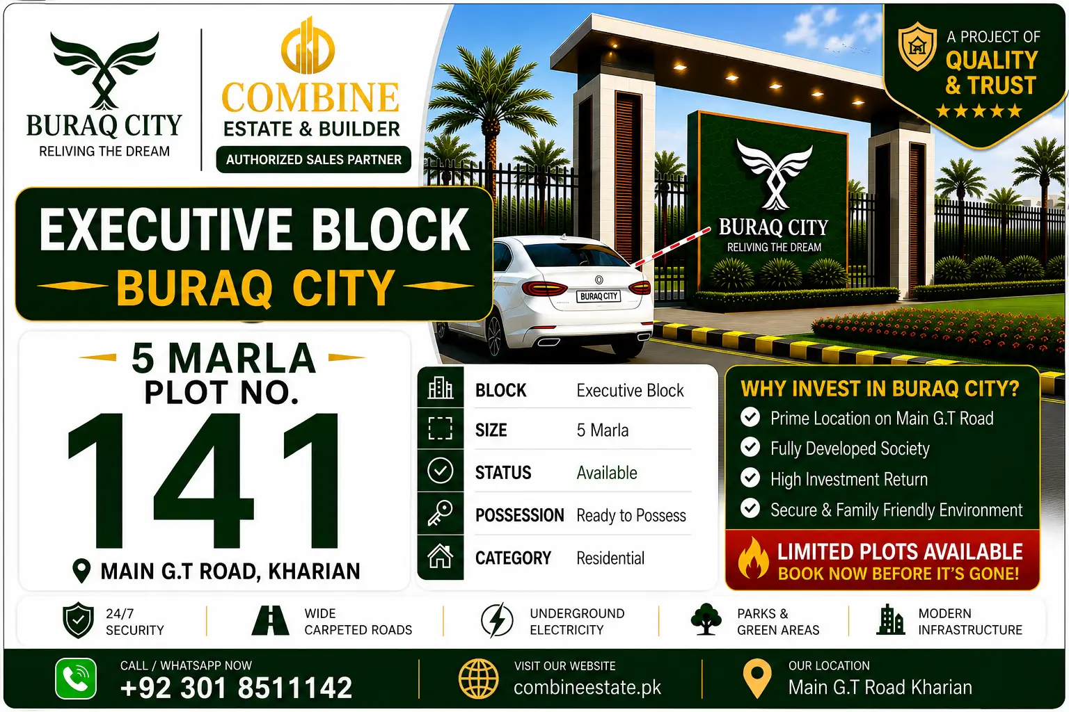 5 Marla Plot | Executive Block | Buraq City