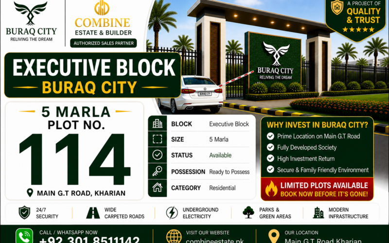 5 Marla Plot | Executive Block | Buraq City