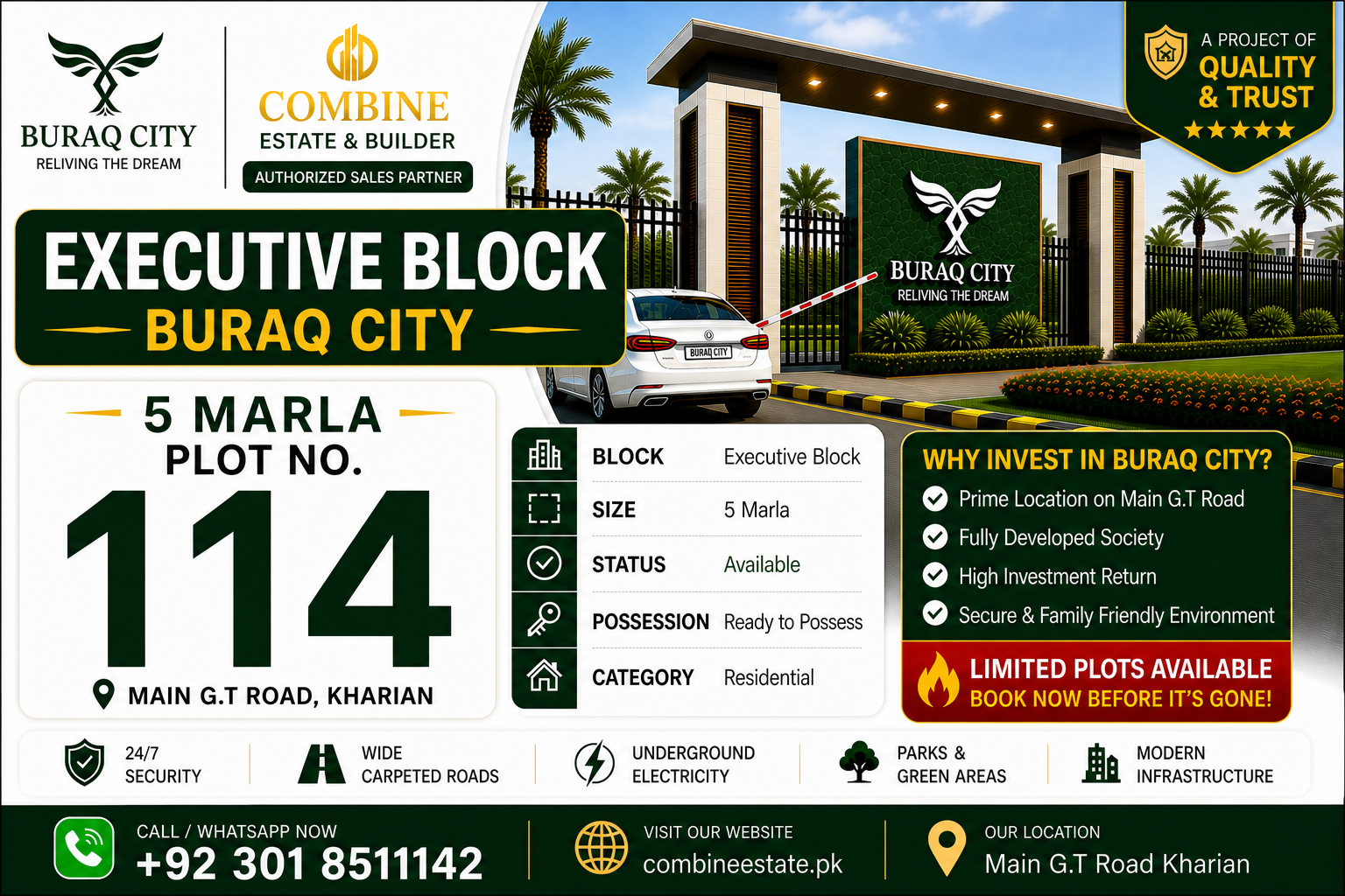 5 Marla Plot | Executive Block | Buraq City