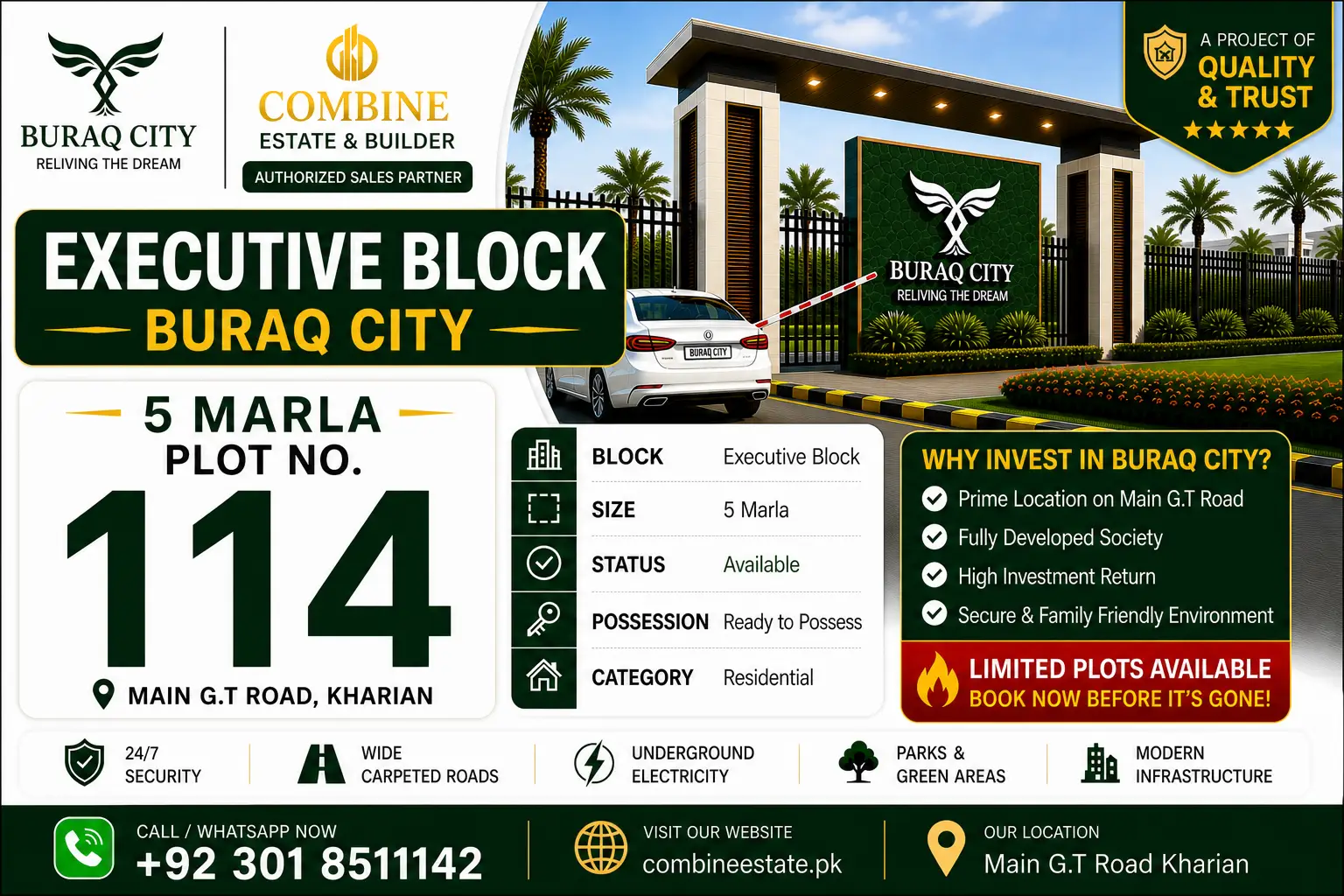5 Marla Plot | Executive Block | Buraq City