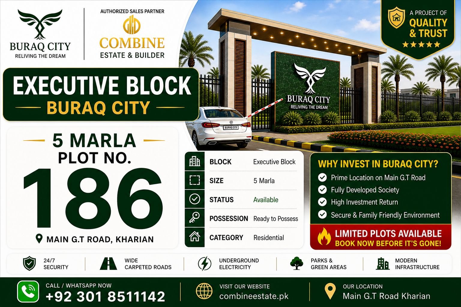 5 Marla Plot | Executive Block | Buraq City