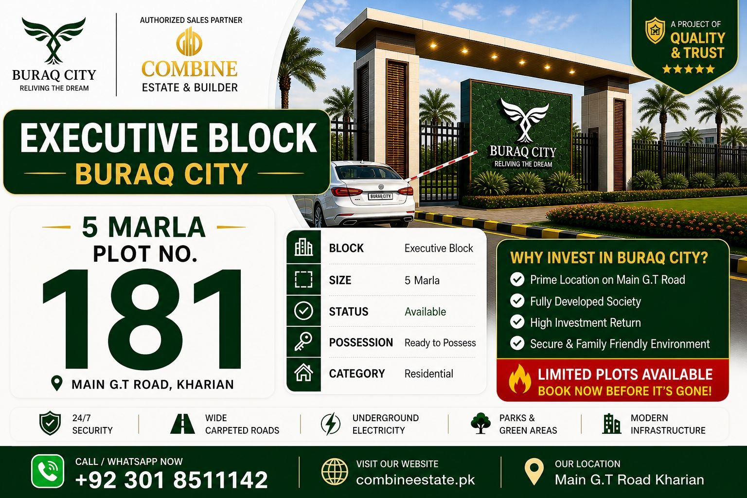 5 Marla Plot | Executive Block | Buraq City
