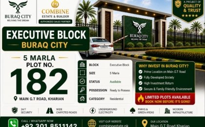 5 Marla Plot | Executive Block | Buraq City