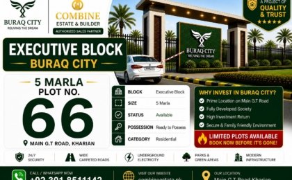 5 Marla Plot | Executive Block | Buraq City