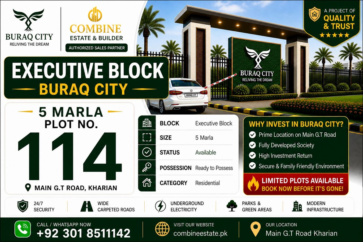 5 Marla Plot | Executive Block | Buraq City