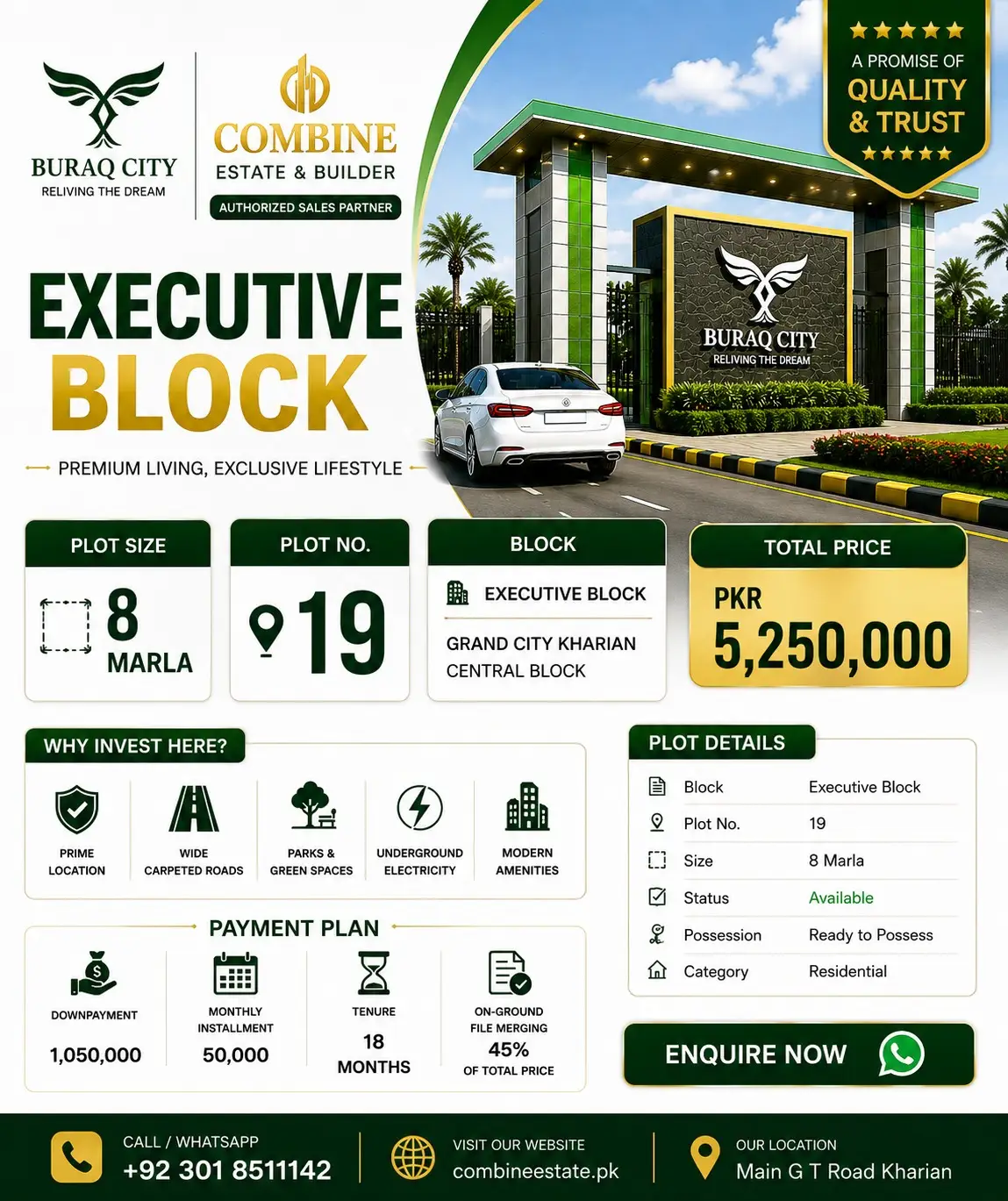 8 Marla Plot|Buraq City