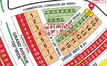 10 Marla Plot For Sale in Grand City Kharian Block Grand Premium