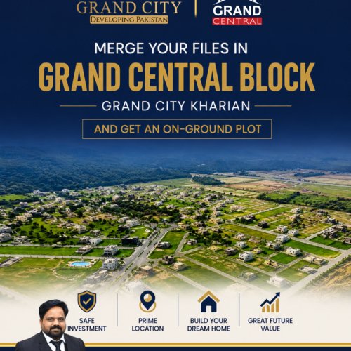 Grand Central Block Grand City Kharian | On Ground Plots Available