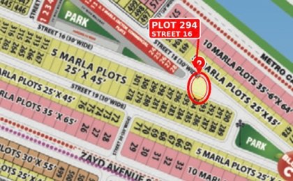 5 Marla Plot For Sale in Metro City Kharian Block C