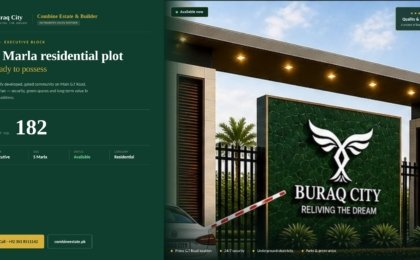 4 Marla Plot For Sale in Buraq City Kharian Block Executive