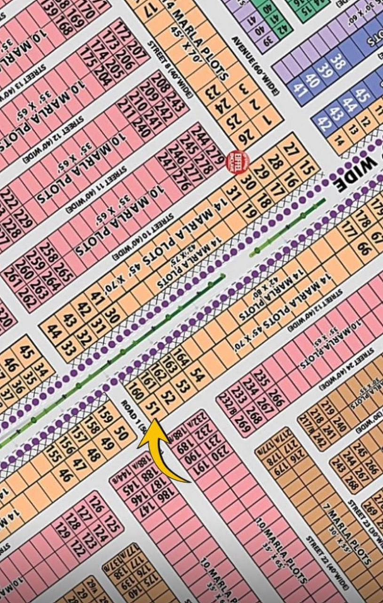 14 Marla Plot For Sale in Metro City Kharian Block Oversea Supreme Visa Block A