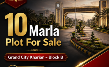 10 Marla Plot For Sale in Grand City Kharian Block B
